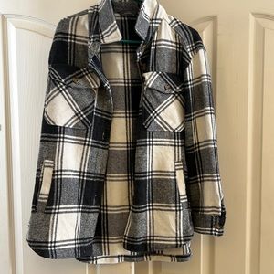 Plaid Shacket new without tags